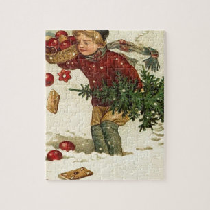 Puzzle Art vintage de Noël victorien rétro