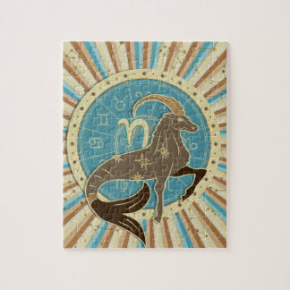 Puzzle Art vintage de zodiaque de Capricorne