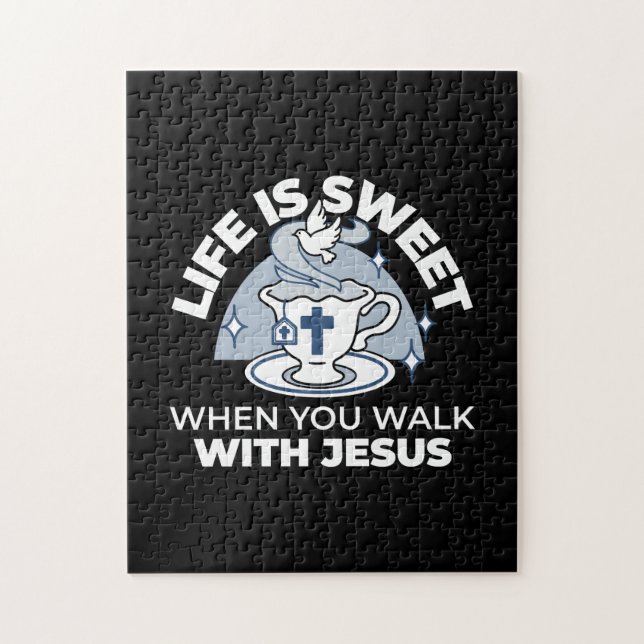 Puzzle Art Vivant Fidèle - Teacup avec Croix et Dove (Vertical)