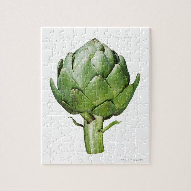 Puzzle Artichoke du Globe sur un Arrière - plan blanc cou (Vertical)