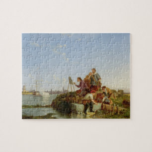 Puzzle Artiste à son chevalet et expédition au-delà, 1