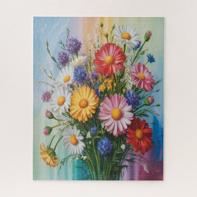 Puzzle artistique floral (Vertical)