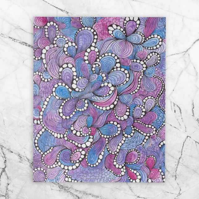 Puzzle Artwork De Flûtes Biologiques Violettes Hypnotique (Créateur téléchargé)