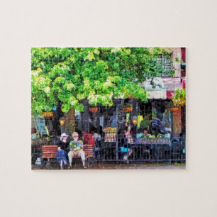 Puzzle Asheville NC Outdoor Cafe