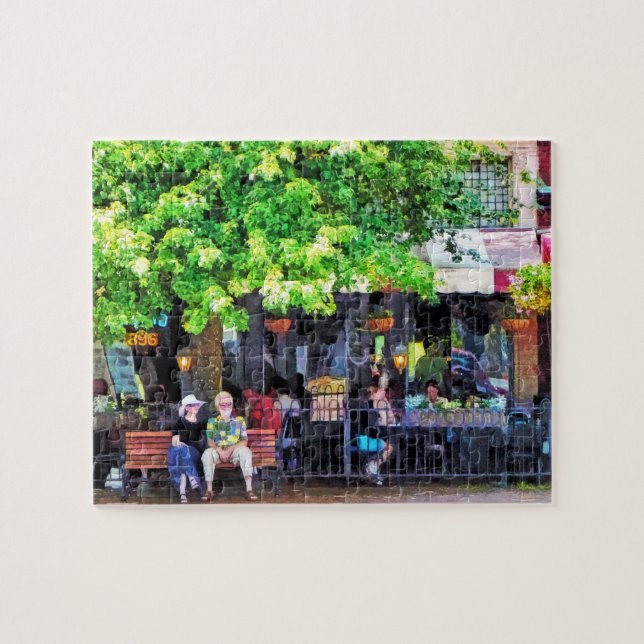 Puzzle Asheville NC Outdoor Cafe (Horizontal)