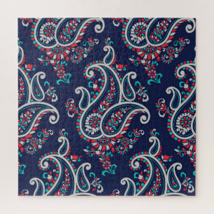 Puzzle Asian Paisley : Conception Traditionnelle Sans Cou