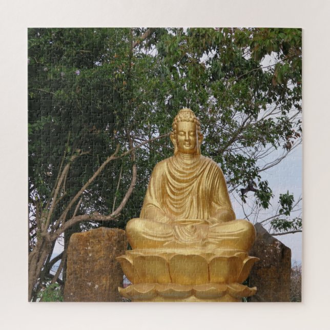 Puzzle asiatique, vietnamien, art, sculpture, bouddha, (Vertical)
