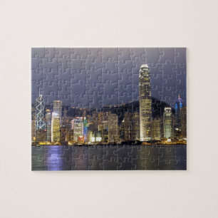 Puzzle Asie, Chine, Hong Kong, ciel de la ville et 2