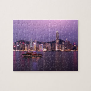 Puzzle Asie, Chine, Hong Kong, horizon urbain et