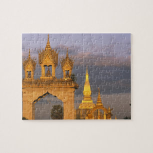 Puzzle Asie, Laos, Vientiane. Temple de That Luang.