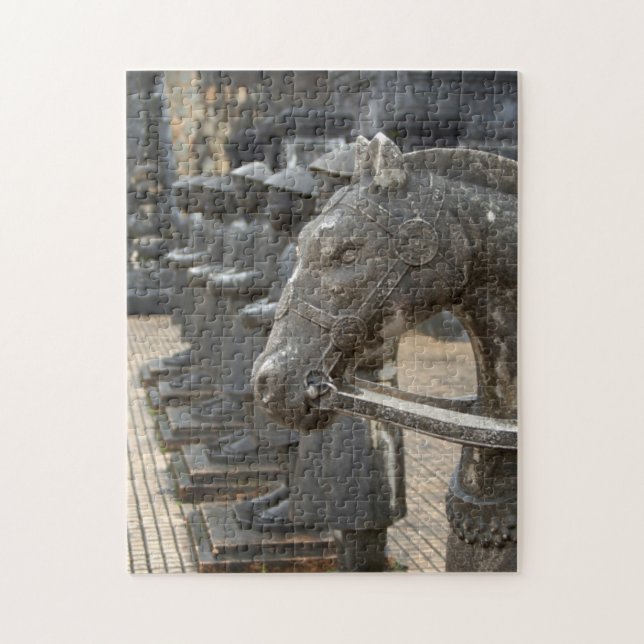 Puzzle Asie, Vietnam. Figurines et statues de chevaux (Vertical)