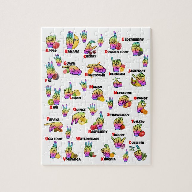 Puzzle ASL Learning – Alphabet & Numbers (Vertical)