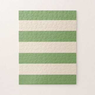 Puzzle Asparagus Vert et Rayures Blanc Antique