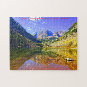 Puzzle Aspen Maroon Bells Colorado. voeux de Noël