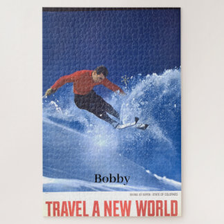 PUZZLE Aspen Ski Vintage Jigsaw Voyage