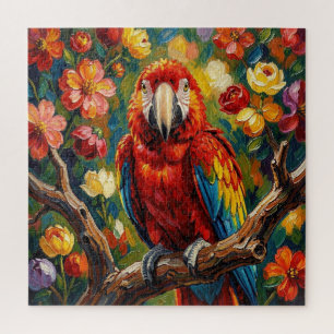 Puzzle Assez Impasto Ara Perroquet   Blanc