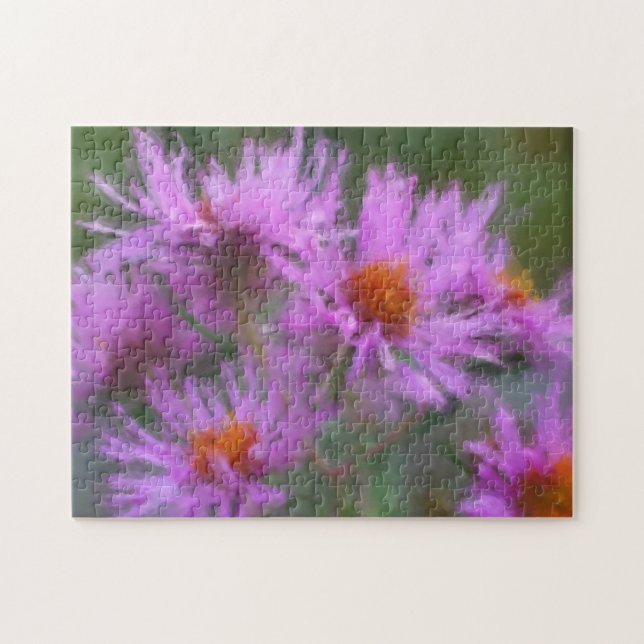 Puzzle Asters roses sauvages (Horizontal)