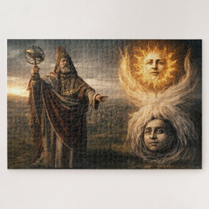 Puzzle Astrologie de Soleil, Lune, Hermès Trismégiste 