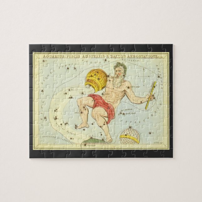 Puzzle Astrologie vintage Aquarius Constellation Zodiac (Horizontal)