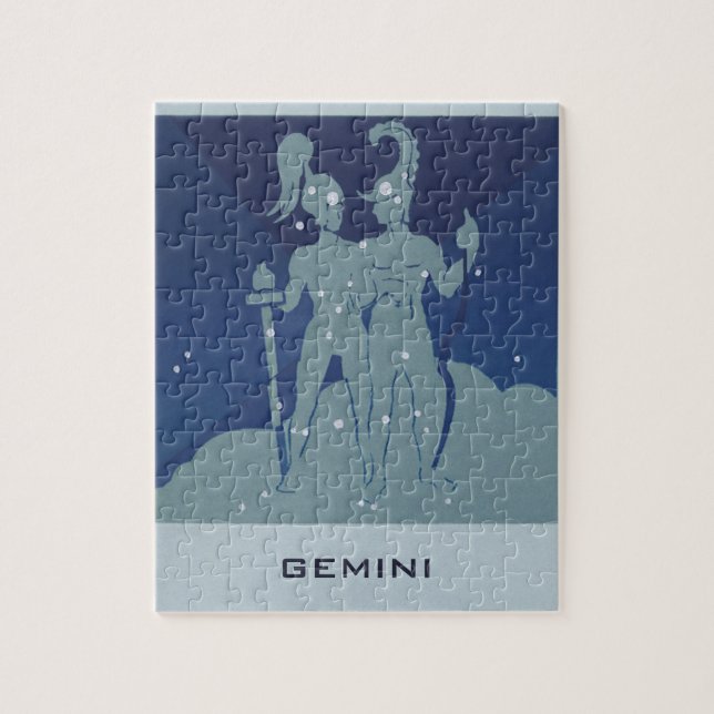 Puzzle Astrologie Zodiaque vintage Constellation jumelle  (Vertical)