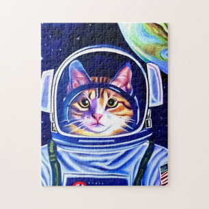 Puzzle Astronaut de chat dans l'espace
