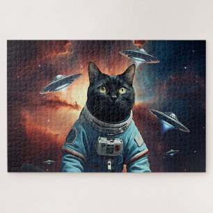 Puzzle Astronaut de chat galactique