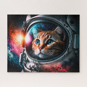 Puzzle Astronaut de chat spatial drôle Kitty Galaxy Unive