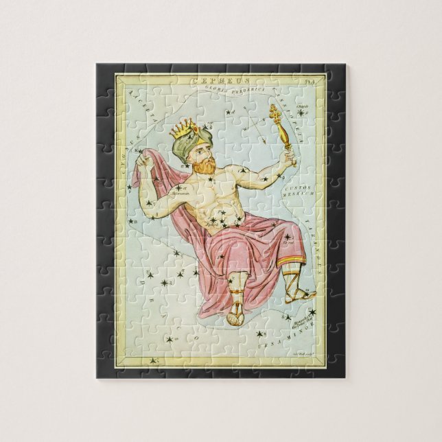 Puzzle Astronomie vintage, Constellation Céphée Céleste (Vertical)