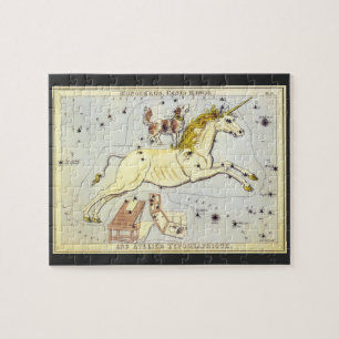 Puzzle Astronomie Vintage, Constellation Licorne Monocero