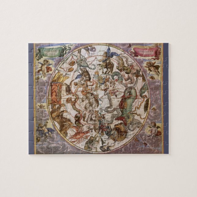Puzzle Astronomie vintage, constellations du ciel du sud (Horizontal)