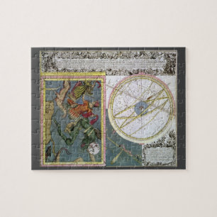 Puzzle Astronomie Vintage, trajectoire d'une comète par M