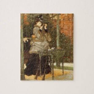 Puzzle At the Rifle Range by James Tissot, Vintage Art