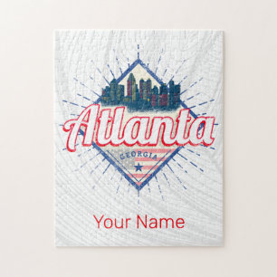 Puzzle Atlanta Géorgie États-Unis Skyline Rétro