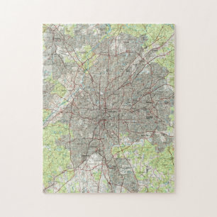 Puzzle Atlanta la Géorgie Map (1981)