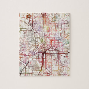 Puzzle atlanta map painting