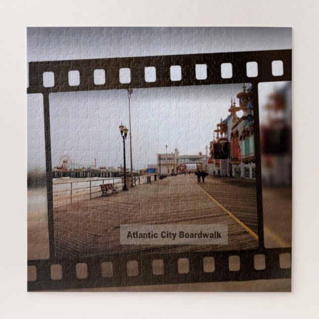 Puzzle Atlantic City Beach Boardwalk sur film (Vertical)