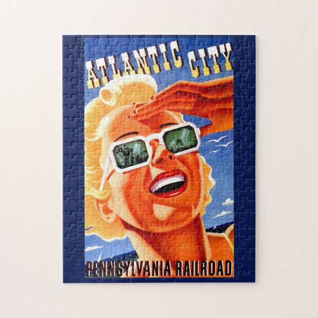 Puzzle Atlantic City via Pennsylvania Railroad (Vertical)
