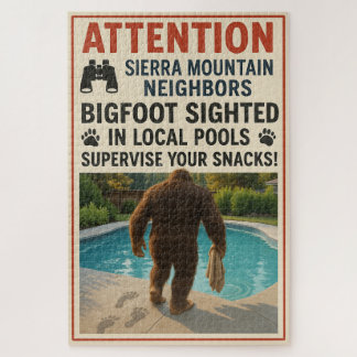 Puzzle Attention Sierra Mountain Neighbors – Bigfoot Pool