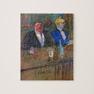 Puzzle Au Bar par Toulouse Lautrec, Vintage Fine Art