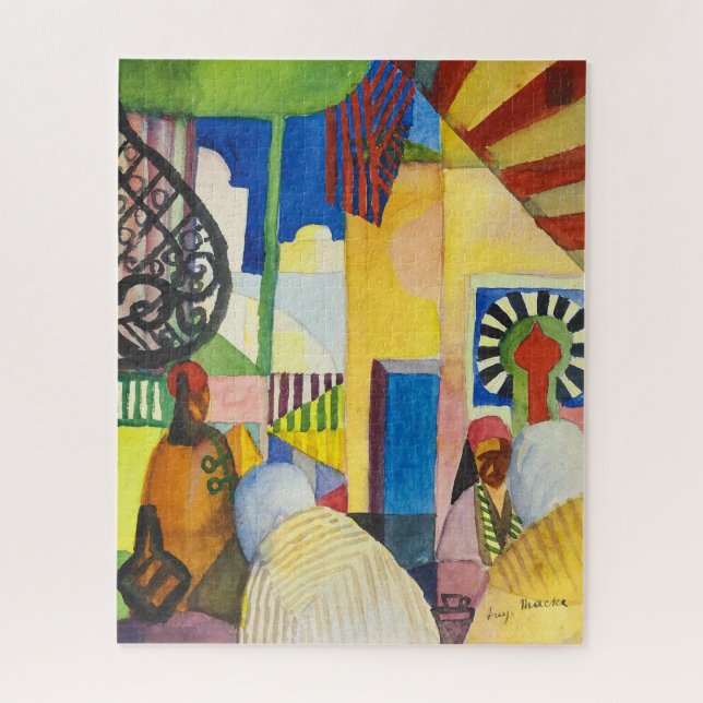Puzzle Au Bazar | Auguste Macke | (Vertical)
