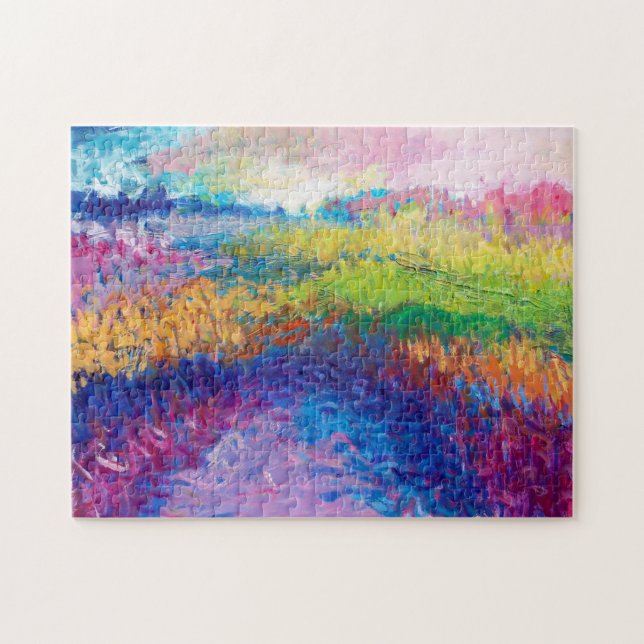 Puzzle Au-dessus de l'arc-en-ciel - Peinture paysagère Ab (Horizontal)