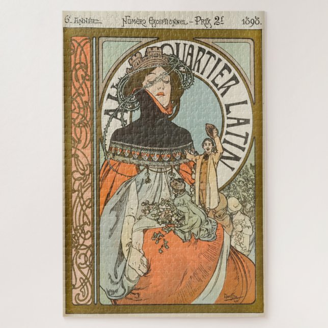 Puzzle Au Quartier Latin par Alphonse Mucha (Vertical)