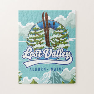 Puzzle Auburn, Maine, vallée perdue ski