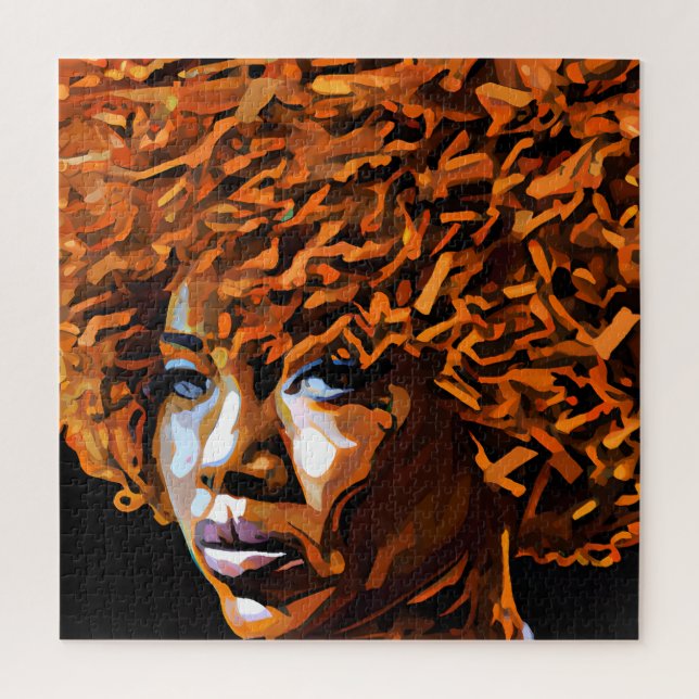 Puzzle Auburn Queen Orange Brown Cheveux Black Melanin Af (Vertical)