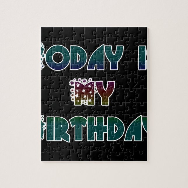 Puzzle Aujourd'hui est mon art d'anniversaire (Vertical)