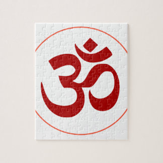 Puzzle Aum ou symbole de l'OM (couleur rouge foncé)