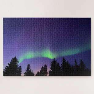 Puzzle Aurora Borealis & Arbres   Manitoba, Canada