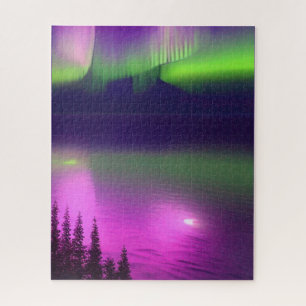 Puzzle Aurora Borealis sur l'eau