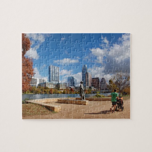 Puzzle Austin Texas Downtown Skyline - Ladybird Lake (Horizontal)
