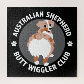 Puzzle Australian Shepherd Butt Wigglers Club - Red Merle